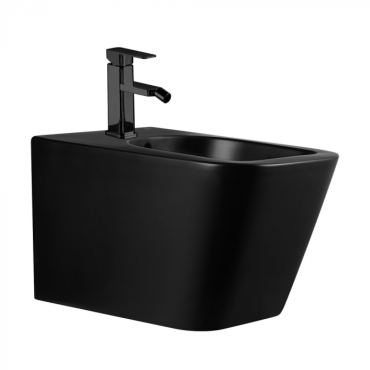 Биде подвесное Abber Rechteck AC1250MB черное матовое Биде подвесное Abber Rechteck AC1250MB черное матовое