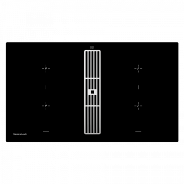 Индукционная варочная панель с вытяжкой Kuppersbusch KMI 9850.0 SR Silver Chrome