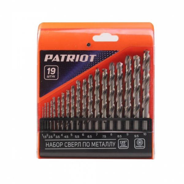 Набор сверл по металлу Patriot 815010544