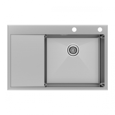 Кухонная мойка Paulmark KRONER-EDGE 78F брашированная нержавеющая сталь, правая PM777851-BSR
