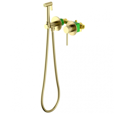 Смеситель с гигиеническим душем Timo Saona 2339/17SM золото матовое