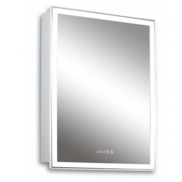 Зеркало-шкаф SILVER MIRRORS Киото 60 - 4.2 600х800 правый LED-00002358 с часами и сменой цвета