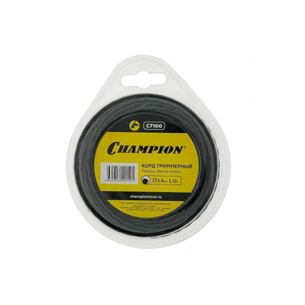 Корд триммерный Champion Ellipse Twist 2,4мм*12м (витой эллипс) C7100