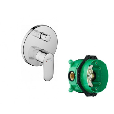 Смеситель для ванны Hansgrohe Vernis Blend 71466000S (71466000+01800180) хром