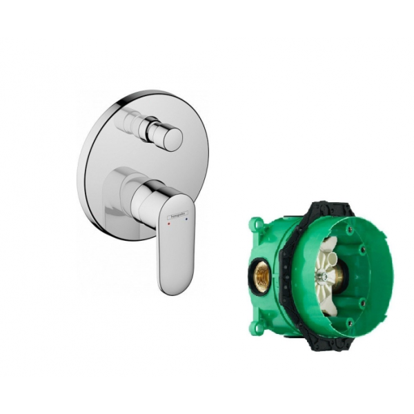 Смеситель для ванны Hansgrohe Vernis Blend 71466000S (71466000+01800180) хром