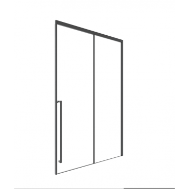 Душевая дверь Timo TDSS-130/03C-8L 1300*2000 профиль черный, стекло прозрачное T57L