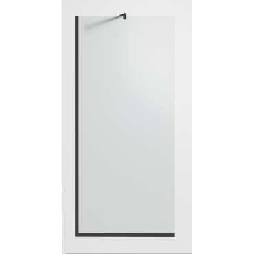 Душевая перегородка Timo TP-1190/03F-8 в узком профиле черный 1950*1190 стекло матовое T11