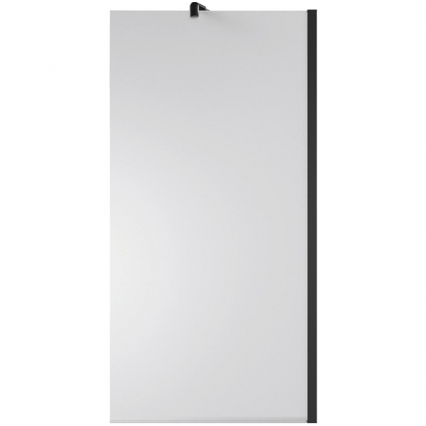 Шторка для ванны Timo TC-60/03F-8 в узком профиле черный 1400*600 стекло матовое T15