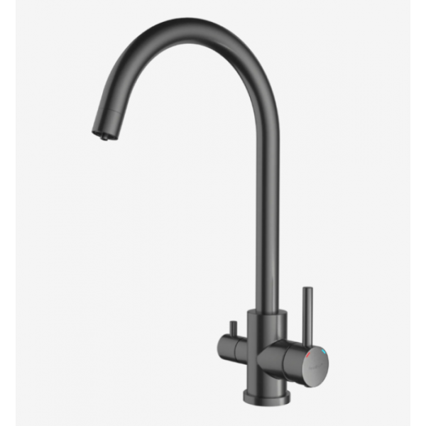 Смеситель для кухни GranFest QUARZ Z-5420 PVD графит