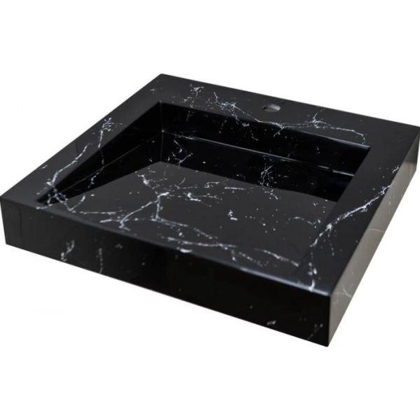 Раковина над стиральной машиной Stella Polar Берта 60х50 SP-00001744 черный мрамор