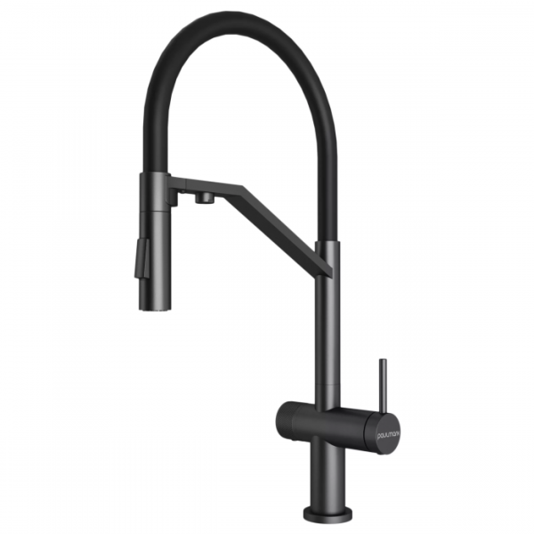 Смеситель для кухни Paulmark ZENDER Ze213155-GM вороненая сталь