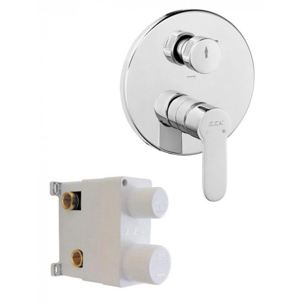 Смеситель для душа со скрытой частью E.C.A. Nita 102167308EX-Y+102166301EX хром