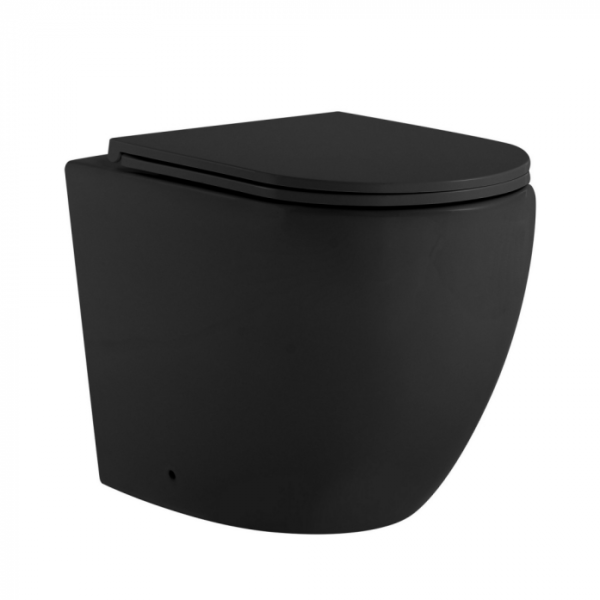 Унитаз приставной Abber Bequem AC1111TMB черный матовый