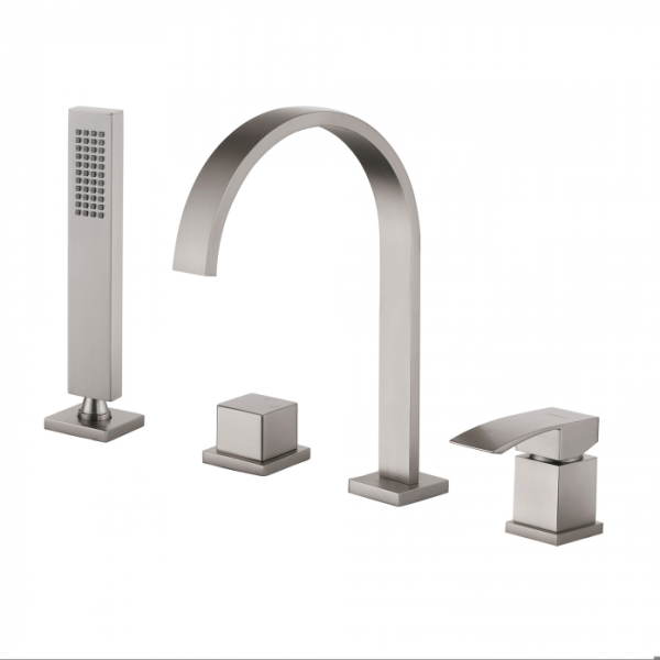 Смеситель на борт ванны Abber Wasserfall AF8613SP сатин