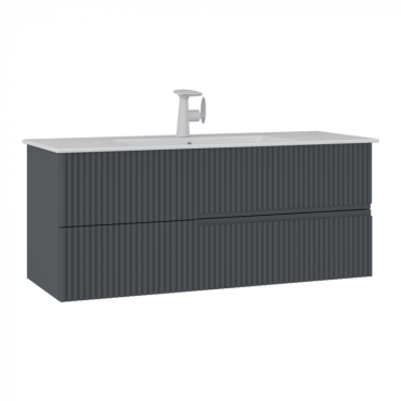 Тумба с раковиной ORKA Moonlight 120 антрацит матовый 5001506