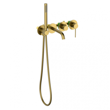 Смеситель встроенный для ванны с душем Timo Saona 2314/20YSM золото шлифованное