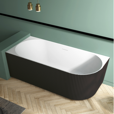 Акриловая ванна Abber AB9329-1.7MB L черная матовая Акриловая ванна Abber AB9329-1.7MB L черная матовая