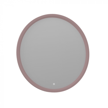 Зеркало c LED подсветкой ORKA Molino 90x90 розовый матовый 3006250
