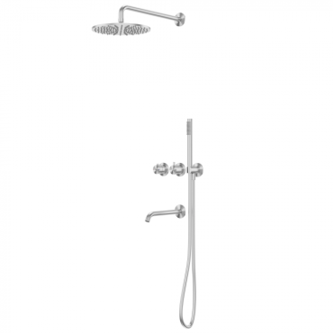 Душевая система Abber Wasser Kreis 316 AF8150BST сталь брашированная