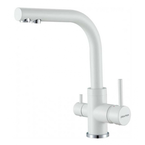Смеситель для кухни Paulmark ESSEN Es213011-WH белый матовый