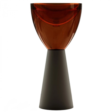 Раковина отдельностоящая прозрачная Abber Kristall AT2703Black-Opal черный/коричневый