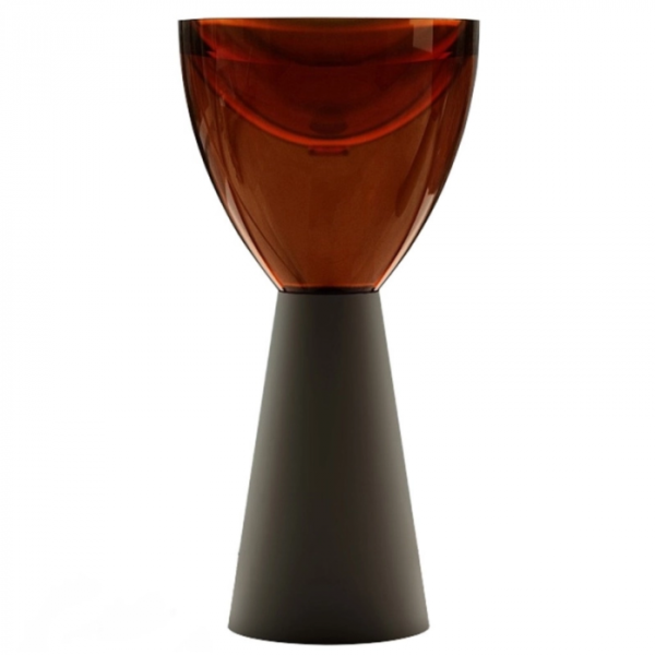 Раковина отдельностоящая прозрачная Abber Kristall AT2703Black-Opal черный/коричневый