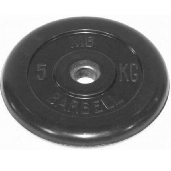 Диск обрезиненный MB Barbell 5 кг / диаметр 31 мм MB-PltB31-5