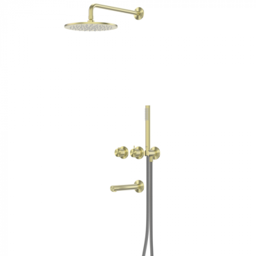 Душевая система Abber Emotion 316 AF8850BG брашированное золото