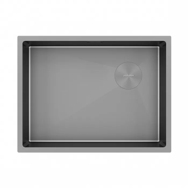 Кухонная мойка Paulmark Мойка нерж. сталь NEXT-SKEW 58 UNI, PM885844-GM-M, матовая вороненая сталь, 580х440мм, Paulmark