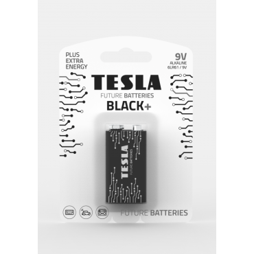 Щелочная батарея TESLA Black 9V+ 1ks