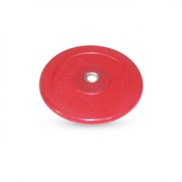 Диск обрезиненный MB Barbell Диск обрезиненный d 26 мм цветной 25,0 кг (красный) Диск обрезиненный MB Barbell Диск обрезиненный d 26 мм цветной 25,0 кг (красный)