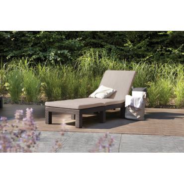 Шезлонг Keter Daytona Delux коричневый - серо-бежевый 17211632