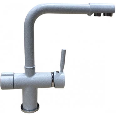 Смеситель GranFest 3223 с краном питьевой воды серый