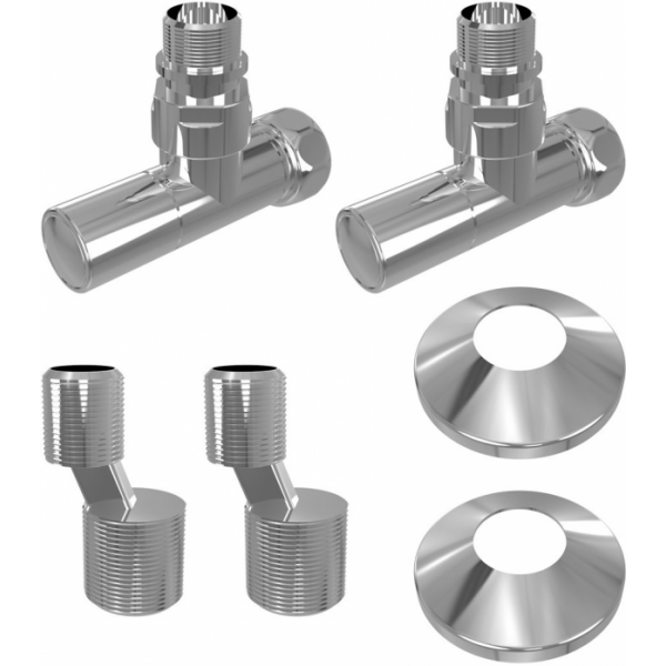 Комплект подключения Lemark LM03412R с круглыми вентилями хром