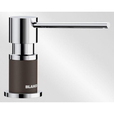 Дозатор Blanco LATO хром/кофе 525815