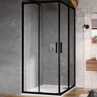 Душевой уголок Ravak Blix Slim BLSRV2-90 черный+Transparent X1LM70300Z1 Душевой уголок Ravak Blix Slim BLSRV2-90 черный+Transparent X1LM70300Z1