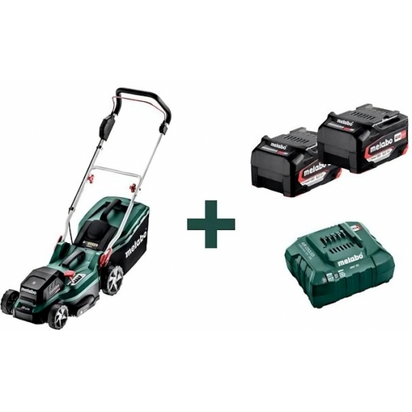 Аккумуляторная газонокосилка Metabo RM 36-18 LTX BL 36 2х5.2Ач+ASC 55 T0525