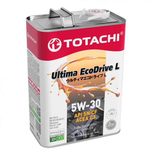 Масло моторное Totachi Ultima EcoDrive L Fully Synthetic SN/CF 5W-30 синтетическое 4 л 4562374690929