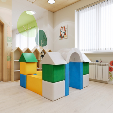 Мягкий комплекс Romana Замок ДМФ-МК-19.07.01 зелёно-жёлтый