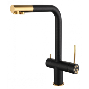 Смеситель - Rivelato Lugano 1523513 antracite oro