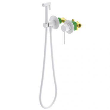 Смеситель с гигиеническим душем Timo Saona 2339/16SM белый матовый