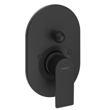 Смеситель для ванны Hansgrohe Rebris E 72459670S (72459670+31741180) матовый черный