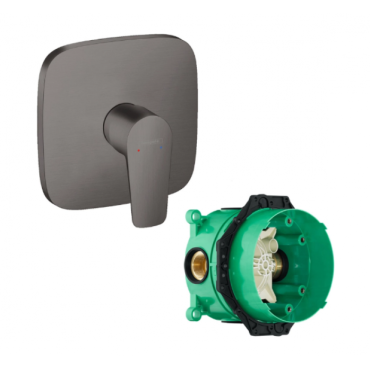 Смеситель для душа Hansgrohe Talis E 71765340S (71765340+01800180) шлифованный черный хром