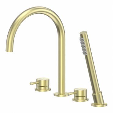 Смеситель на борт ванны Abber Wasser Kreis AF8113BG золото брашированное Смеситель на борт ванны Abber Wasser Kreis AF8113BG золото брашированное