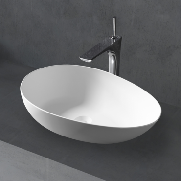 Раковина накладная Abber Stein AS2615 белая матовая