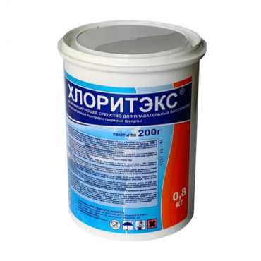 Средство для дезинфекции воды Маркопул Кемиклс Хлоритэкс 0,8 кг (200 г х 4) М523
