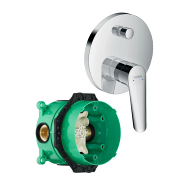 Смеситель для ванны Hansgrohe Logis E 71404000S (71404000+01800180) хром