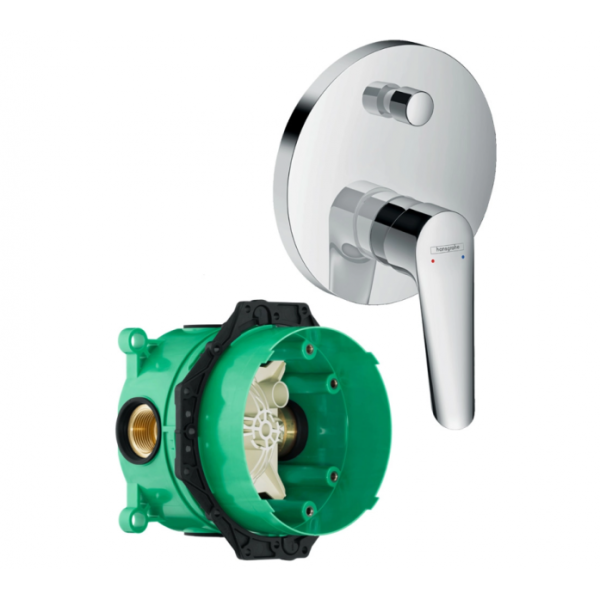 Смеситель для ванны Hansgrohe Logis E 71404000S (71404000+01800180) хром