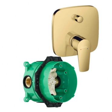 Смеситель для ванны Hansgrohe Talis E 71745990S (71745990+01800180) полированное золото