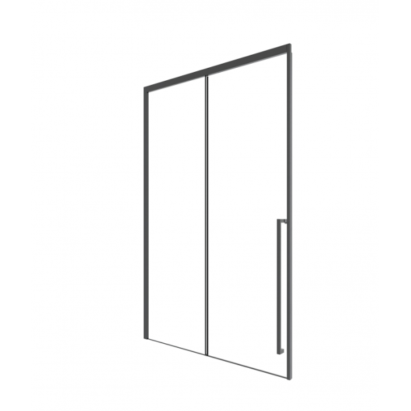 Душевая дверь Timo TDSS-130/03C-8R 1300*2000 профиль черный, стекло прозрачное T57R